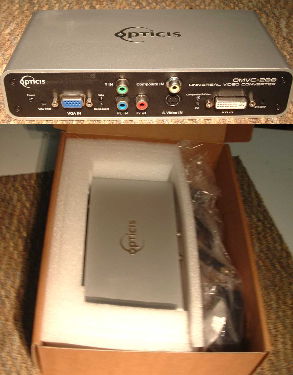Opticis OMVC-200 Universal Video Converter Opticis OMVC-200 Universal Video Converter fiber dvi vga component s video s-video multi mode scaler